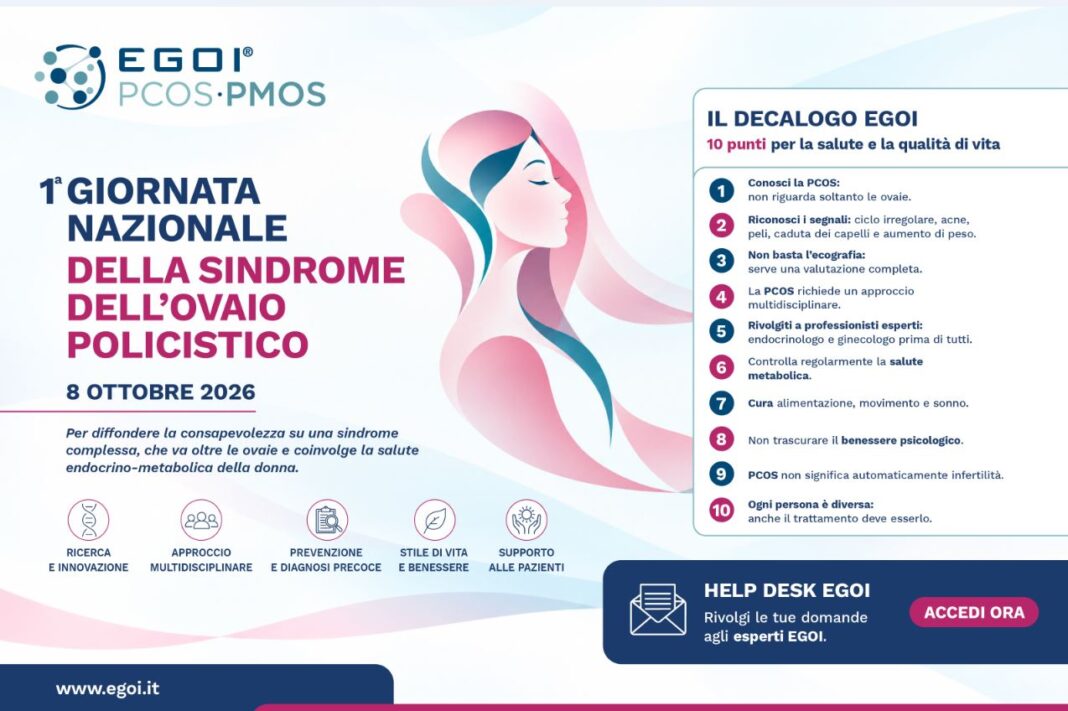 8 ottobre 2026: Prima Giornata Nazionale della Sindrome dell’Ovaio Policistico promossa da EGOI